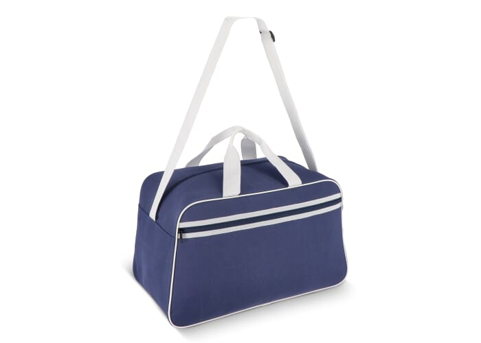 Sac de sport 30 L publicitaire en R-PET Bleu et Blanc